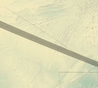 Map of the eclipse path across Mauritania on 01/08/1750