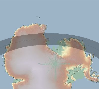 Map of the eclipse path across Antarctica on 11/18/1751