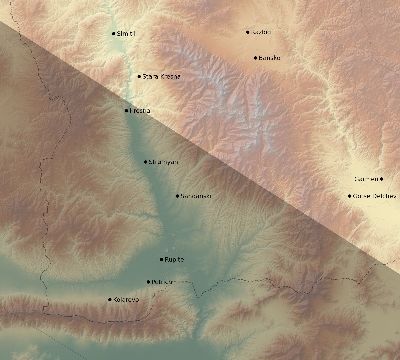 Map of the eclipse path across Bulgaria on 12/30/1758