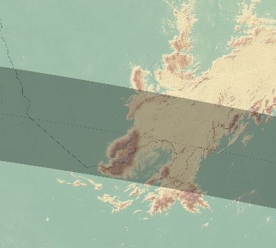 Map of the eclipse path across Venezuela on 06/24/1759