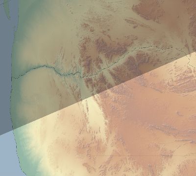 Map of the eclipse path across Namibia on 12/19/1759
