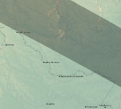 Map of the eclipse path across Peru on 12/19/1759
