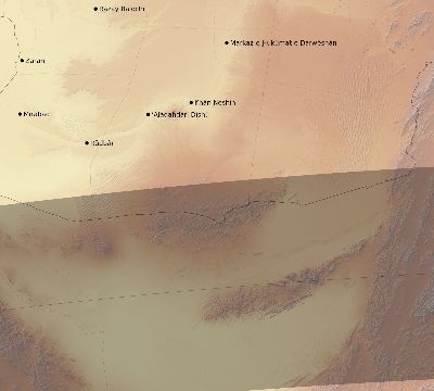 Map of the eclipse path across Afghanistan on 04/13/1763