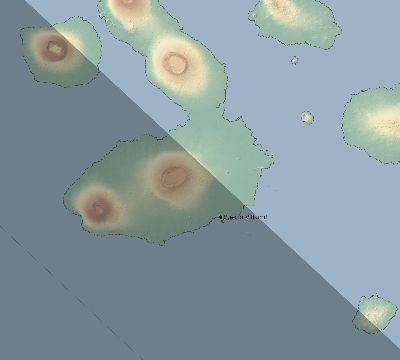 Map of the eclipse path across Ecuador on 07/25/1767