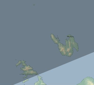 Map of the eclipse path across Indonesia on 05/25/1770