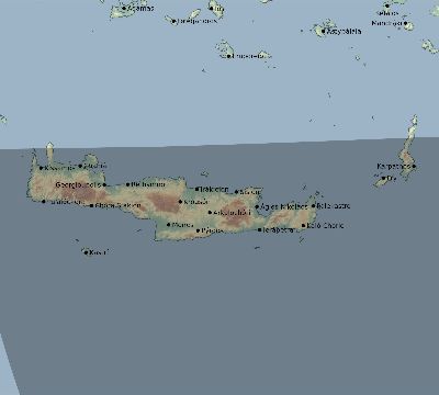 Map of the eclipse path across Greece on 03/23/1773