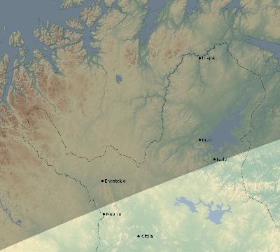 Map of the eclipse path across Finland on 08/26/1775