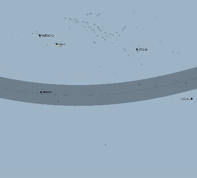 Map of the eclipse path across French Polynesia on 12/29/1777