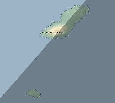 Map of the eclipse path across Ecuador on 04/23/1781