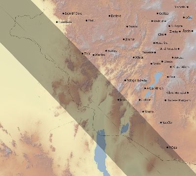 Map of the eclipse path across Ethiopia on 10/17/1781