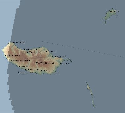 Map of the eclipse path across Portugal on 10/17/1781