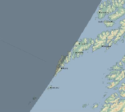 Map of the eclipse path across Norway on 04/12/1782