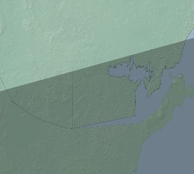 Map of the eclipse path across Qatar on 02/09/1785