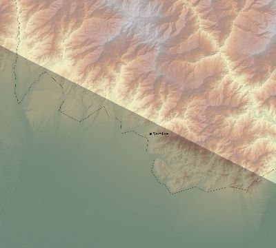 Map of the eclipse path across Bhutan on 06/04/1788