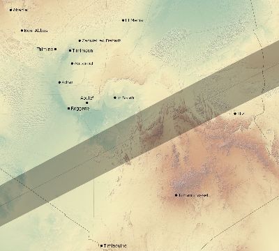 Map of the eclipse path across Algeria on 06/04/1788