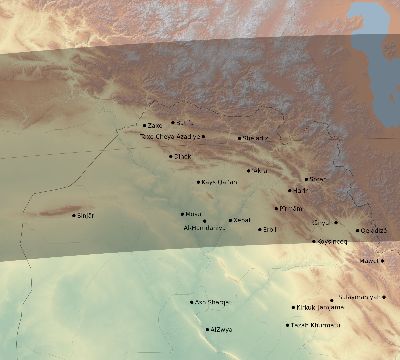 Map of the eclipse path across Iraq on 06/04/1788