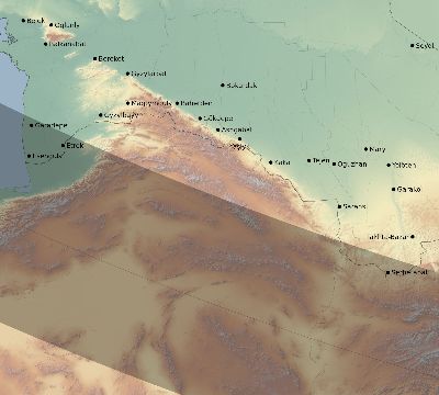 Map of the eclipse path across Turkmenistan on 09/05/1793