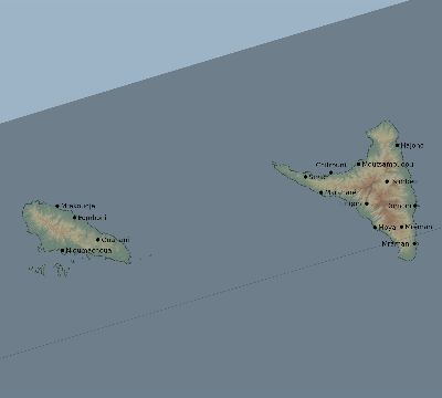Map of the eclipse path across Comoros on 07/16/1795