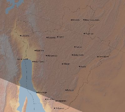 Map of the eclipse path across Burundi on 01/10/1796