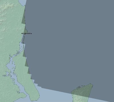 Map of the eclipse path across Australia on 02/21/1803