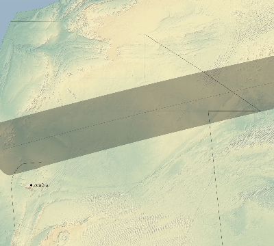 Map of the eclipse path across Mauritania on 08/17/1803