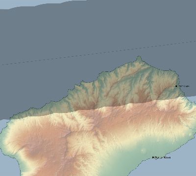 Map of the eclipse path across Cape Verde on 02/11/1804