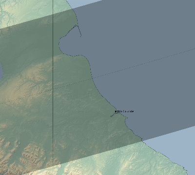 Map of the eclipse path across Argentina on 03/24/1811