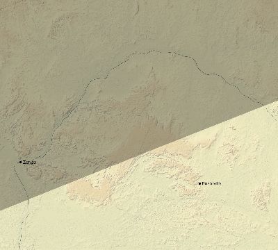 Map of the eclipse path across DR Congo on 01/21/1814