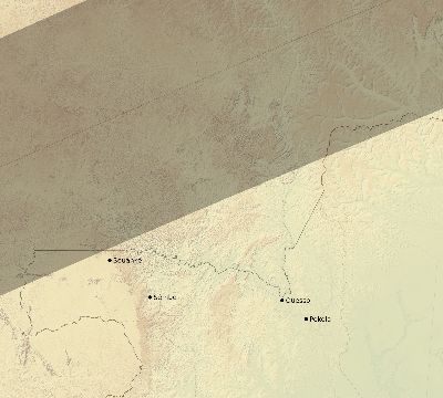 Map of the eclipse path across Republic of the Congo on 01/21/1814