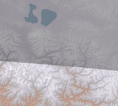 Map of the eclipse path across Nepal on 07/17/1814