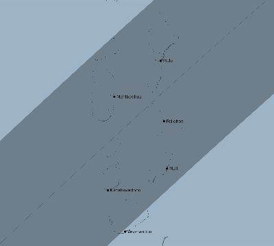 Map of the eclipse path across Maldives on 05/16/1817