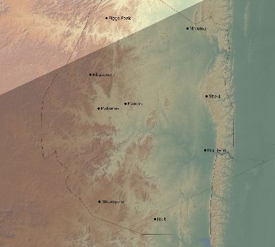 Map of the eclipse path across Eswatini (Swaziland) on 05/16/1817