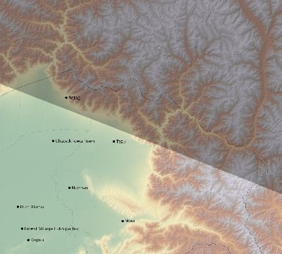 Map of the eclipse path across India on 11/09/1817