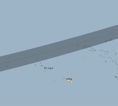 Map of the eclipse path across French Polynesia on 11/09/1817