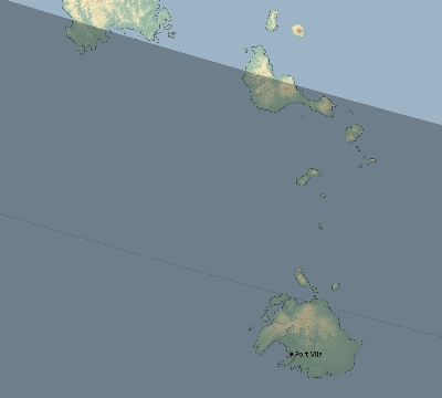 Map of the eclipse path across Vanuatu on 11/09/1817
