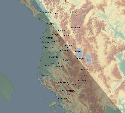 Map of the eclipse path across Albania on 09/07/1820