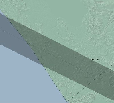 Map of the eclipse path across Republic of the Congo on 06/16/1825