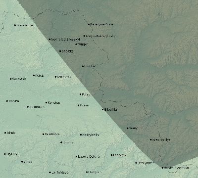 Map of the eclipse path across Ukraine on 04/26/1827