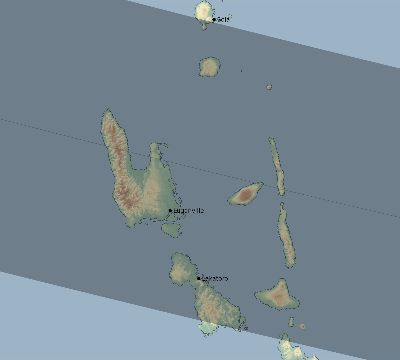 Map of the eclipse path across Vanuatu on 02/01/1832