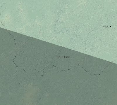 Map of the eclipse path across Lithuania on 05/15/1836
