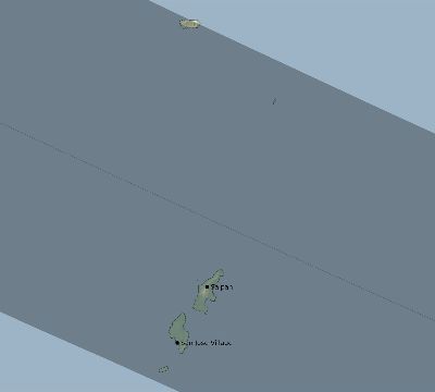 Map of the eclipse path across Northern Mariana Islands on 07/08/1842