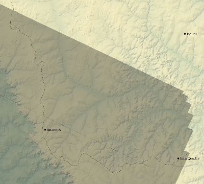 Map of the eclipse path across Brazil on 06/27/1843