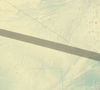 Map of the eclipse path across Mauritania on 04/25/1846