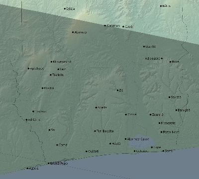 Map of the eclipse path across Benin on 10/20/1846