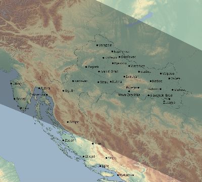 Map of the eclipse path across Croatia on 10/09/1847