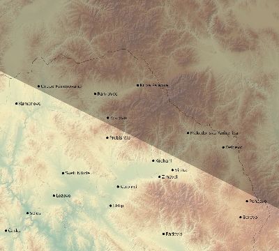 Map of the eclipse path across North Macedonia on 10/09/1847