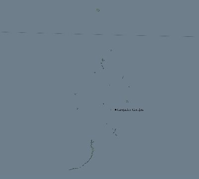 Map of the eclipse path across Mauritius on 02/12/1850
