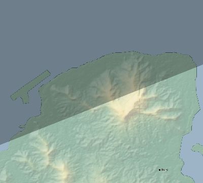 Map of the eclipse path across Micronesia on 05/26/1854