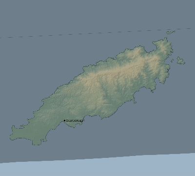 Map of the eclipse path across Trinidad and Tobago on 03/15/1858