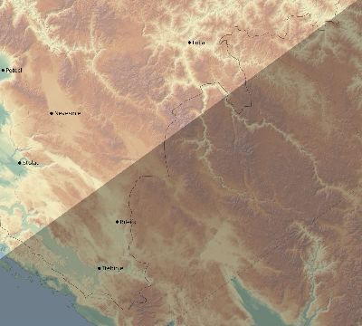 Map of the eclipse path across Bosnia and Herzegovina on 03/06/1867